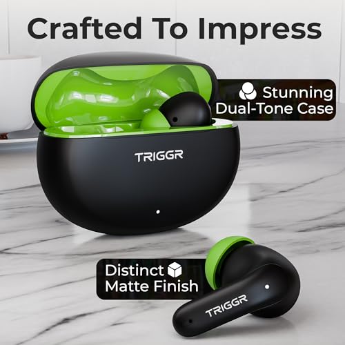 TRIGGR Ultrabuds N3 with Crisp Calling, 50H Playtime, 13mm Drivers, BassXpand Bluetooth (Black Mantis, in The Ear) - Image 11