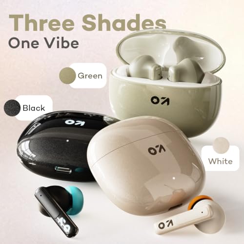 GOBOULT W60 with 60H Playtime, Zen Quad Mic ENC, 50ms Xtreme Low Latency, Made in India, Type-C Fast Charging, 13mm Driver, IPX5 Combat Gaming Mode,TWS Ear Buds Wireless (Green) - Image 2