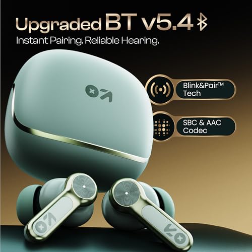 GOBOULT Raven in Ear TWS Earbuds with 70H Playtime, App Support, Quad Mic ENC, Dual Device Pairing, 10mm Bass Driver, 50ms Ultra Low Latency, Bluetooth 5.4 Wireless Earbuds (Ice Mint) - Image 3