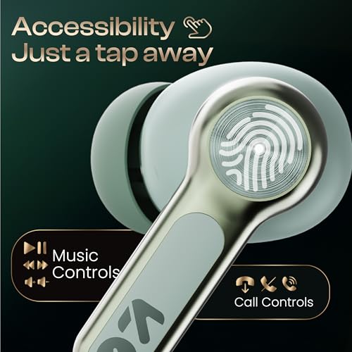 GOBOULT Raven in Ear TWS Earbuds with 70H Playtime, App Support, Quad Mic ENC, Dual Device Pairing, 10mm Bass Driver, 50ms Ultra Low Latency, Bluetooth 5.4 Wireless Earbuds (Ice Mint) - Image 4