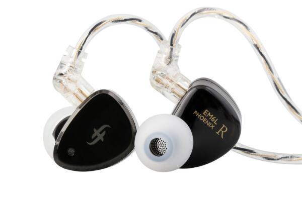 Linsoul SIMGOT EM6L 1DD + 4BA Hybrid Driver In Ear Wired Headphones Monitor, Gaming Earbud, HiFi IEM Earphone with 3D-Printed Resin Housing, Detachable OFC Silver-Plated Cable for Musician Audiophile