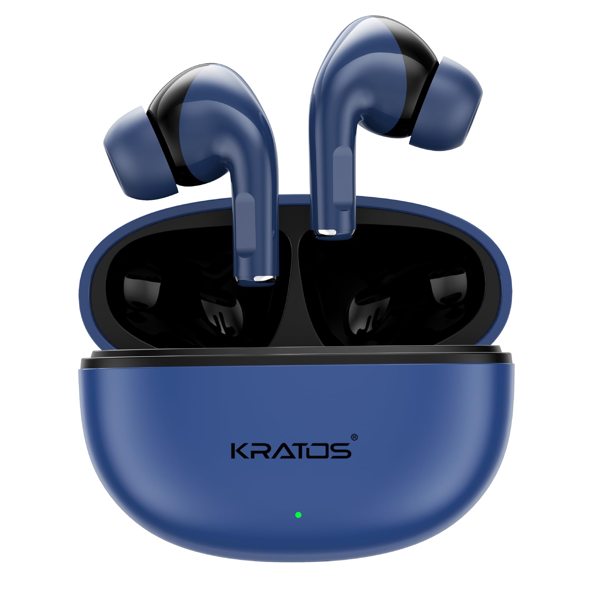 Kratos Pop Ear Buds Wireless with 50H Playtime, Noise Isolation & Clear Calls, Bluetooth Earbuds with Voice Assistant, Ear Buds with Bluetooth V 5.3 & with Type C Fast Charging, IPX4 TWS Earphones