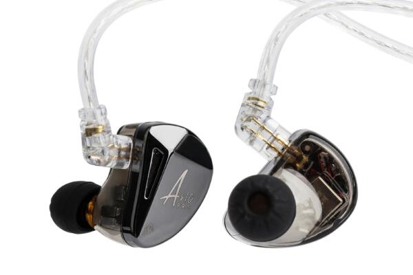 Linsoul x KZ AS10 PRO 5BA Wired Earbuds, HiFi in-Ear Earphones with Mirror Polygon Faceplate, 2 Pin Detachable Cable for Audiophile (with Mic)