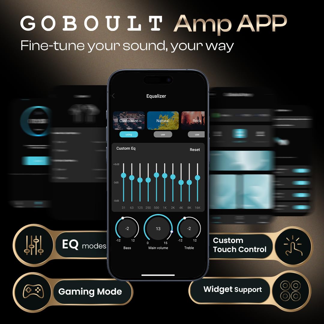 GOBOULT Raven in Ear TWS Earbuds with 70H Playtime, App Support, Quad Mic ENC, Dual Device Pairing, 10mm Bass Driver, 50ms Ultra Low Latency, Bluetooth 5.4 Wireless Earbuds (Ice Mint) - Image 11