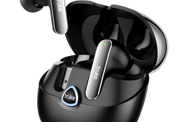 truke Buds F1 Ultra True Wireless in Ear Earbuds Spatial Audio Experience, 60H Playtime Ear Buds, Quad Mics Crystal-Clear Calls, Fast Charging, Bluetooth 5.3, Noise Cancellation, Gaming Mode (Black)