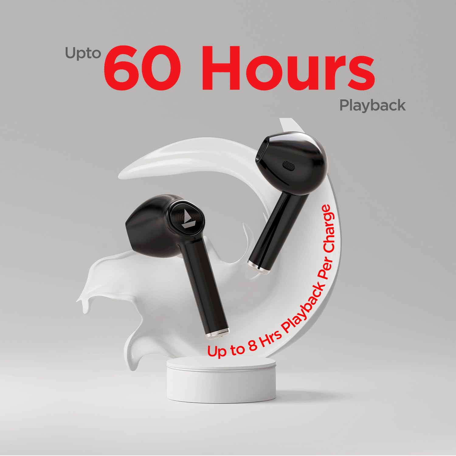 Boat Airdopes 131/8 with 60 Hrs Playback, ASAP Charge Truly Wireless Bluetooth in Ear Earbuds with Mic (Active Black) - Image 7