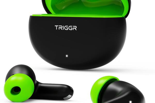 TRIGGR Ultrabuds N3 with Crisp Calling, 50H Playtime, 13mm Drivers, BassXpand Bluetooth (Black Mantis, in The Ear)
