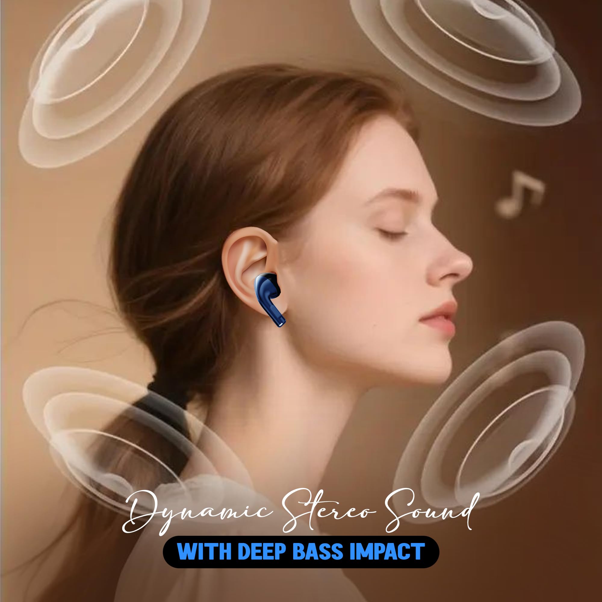 Kratos Pop Ear Buds Wireless with 50H Playtime, Noise Isolation & Clear Calls, Bluetooth Earbuds with Voice Assistant, Ear Buds with Bluetooth V 5.3 & with Type C Fast Charging, IPX4 TWS Earphones - Image 2