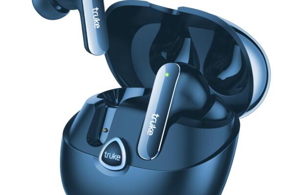 truke Buds F1 Ultra True Wireless in Ear Earbuds Spatial Audio Experience, 60H Playtime Ear Buds, Quad Mics Crystal-Clear Calls, Fast Charging, Bluetooth 5.3, Noise Cancellation, Gaming Mode (Blue)