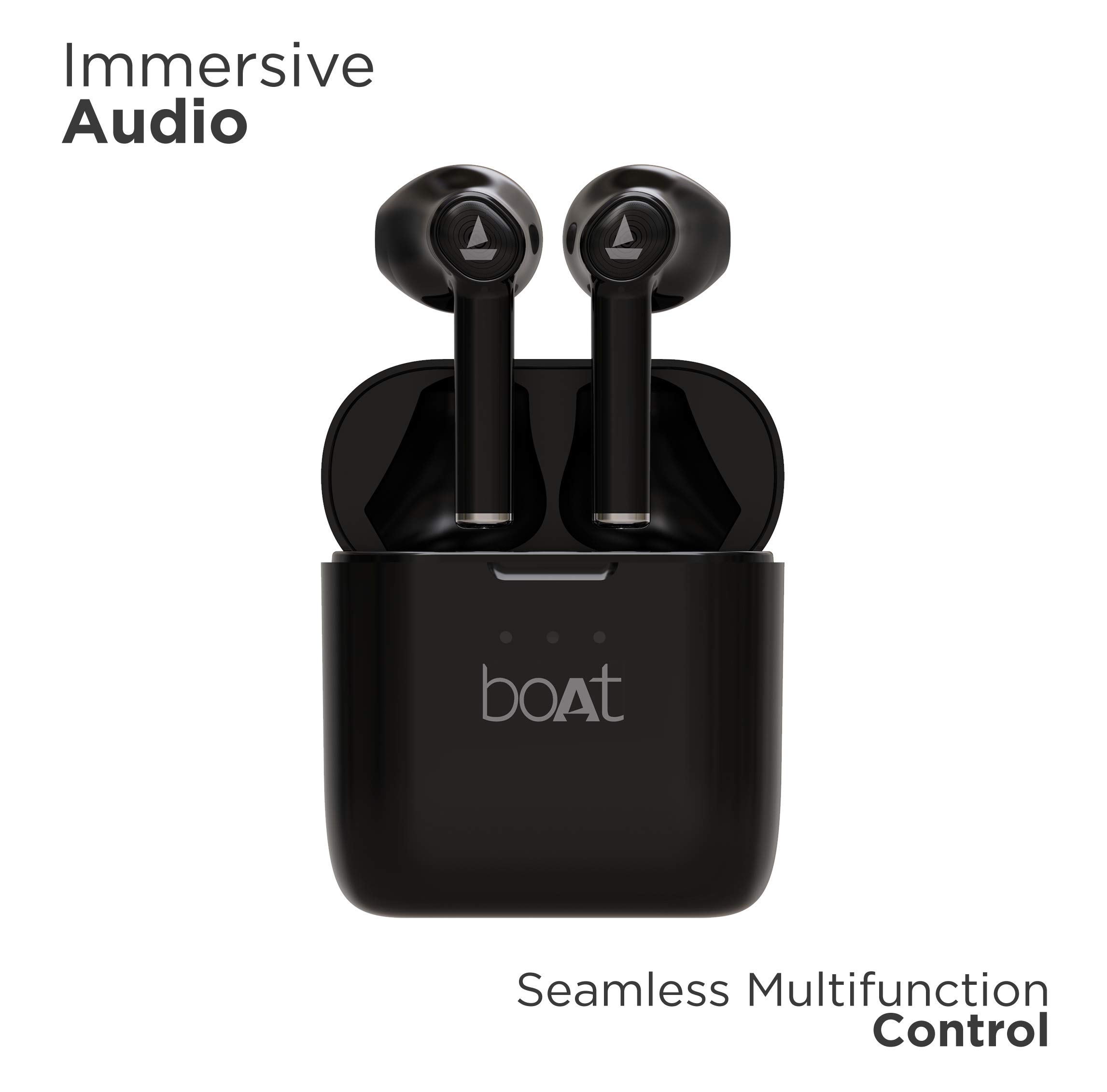 Boat Airdopes 131/8 with 60 Hrs Playback, ASAP Charge Truly Wireless Bluetooth in Ear Earbuds with Mic (Active Black) - Image 2