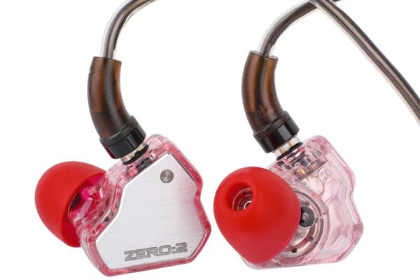 Linsoul 7Hz x Crinacle Zero:2 in Ear Monitor, Updated 10mm Dynamic Driver IEM, Wired Earbuds Earphones, Gaming Earbuds, with OFC IEM Cable for Musician (with MIC, Pink)