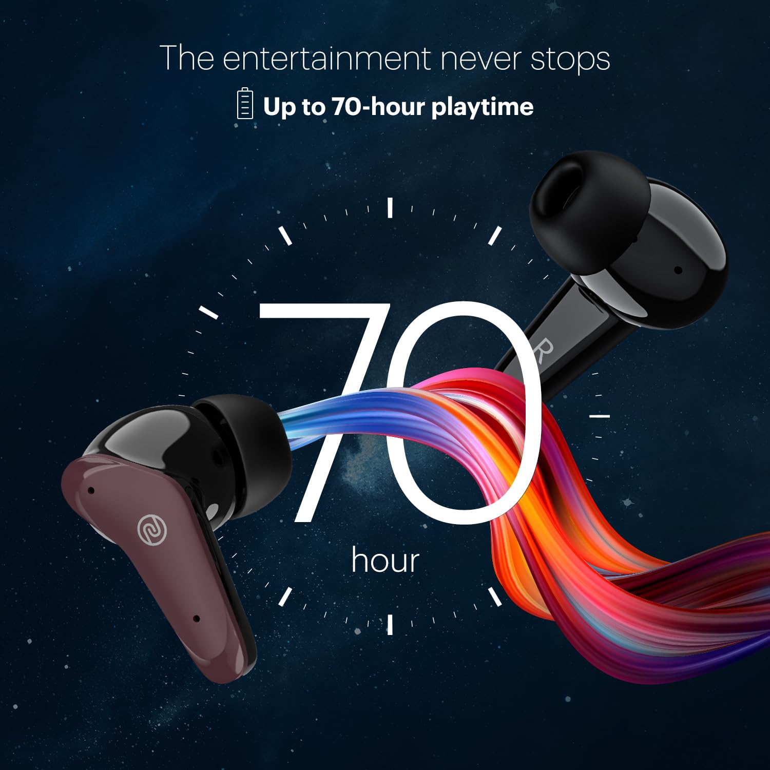 Noise Buds VS102 Plus Wireless Earbuds, Bluetooth Earbuds with 70H Playtime, Quad Mic ENC for Clear Calls, 11mm Drivers, Deep Bass, Instacharge, Bluetooth v5.3 (Deep Wine) - Image 8