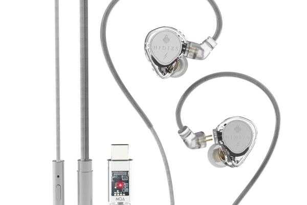 Hidizs ST2 Pro USB-C Earbuds Wired, Dual Magnetic Circuit 10mm Dynamique Drivers in Ear Monitor Headphones, ESS ES9218AC Pro DAC Chip, HD Mic, in-Line Control, Tpye-C DSP, OFC Cable, Tranparent