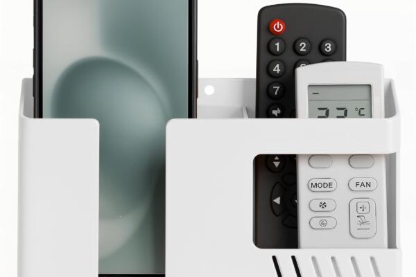 WALLVIEW TECH Mobile Phone Charging Stand, Multi-Functional Storage Holder, Bedside Fixed Rack, Bedroom, Office Accessories, Portable Electronic Devices (White)