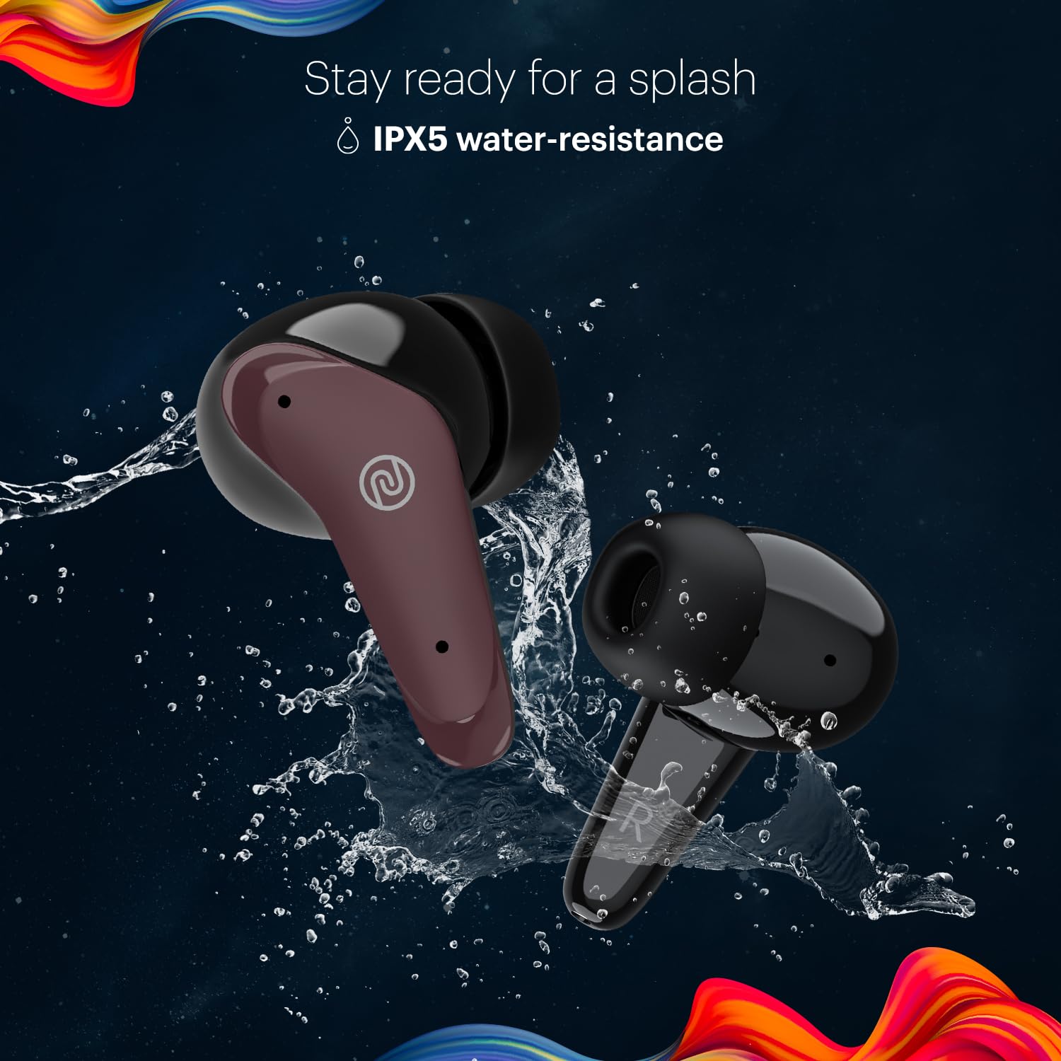 Noise Buds VS102 Plus Wireless Earbuds, Bluetooth Earbuds with 70H Playtime, Quad Mic ENC for Clear Calls, 11mm Drivers, Deep Bass, Instacharge, Bluetooth v5.3 (Deep Wine) - Image 3