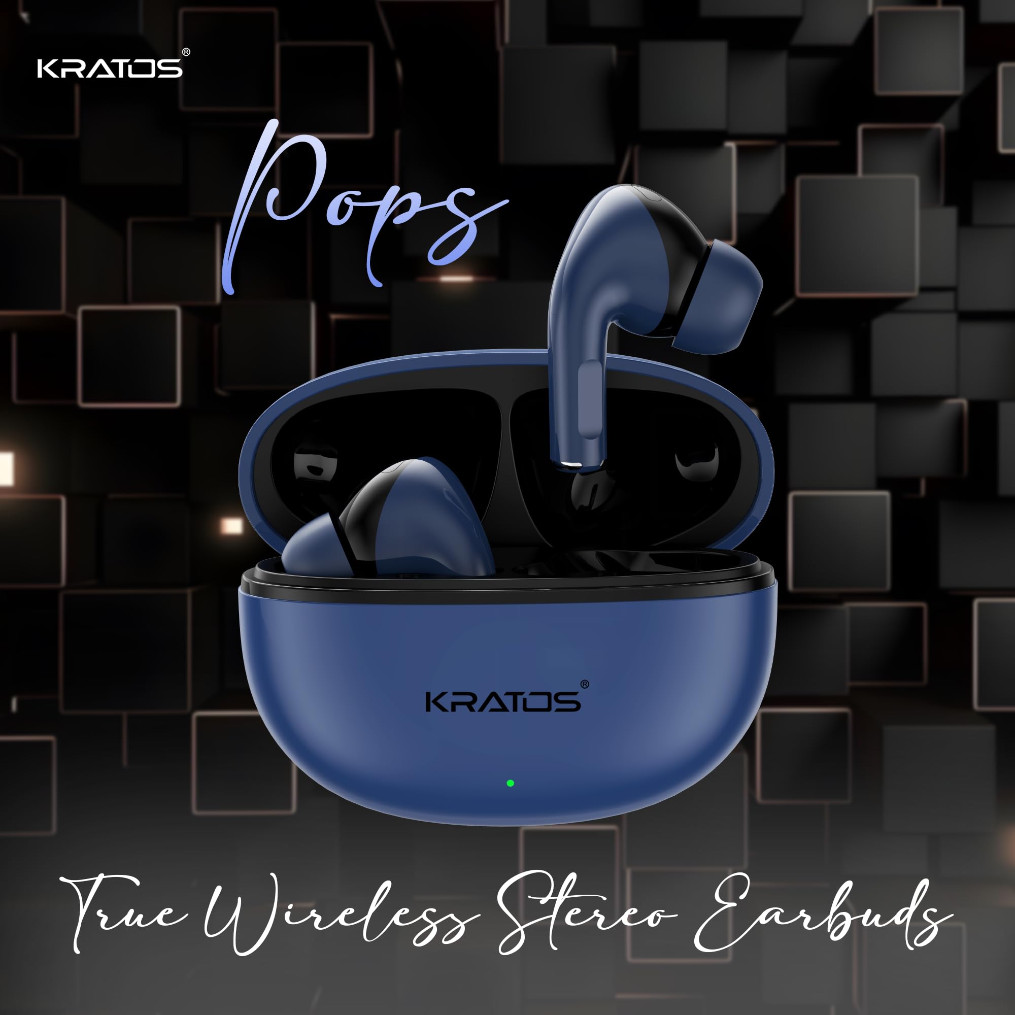 Kratos Pop Ear Buds Wireless with 50H Playtime, Noise Isolation & Clear Calls, Bluetooth Earbuds with Voice Assistant, Ear Buds with Bluetooth V 5.3 & with Type C Fast Charging, IPX4 TWS Earphones - Image 8