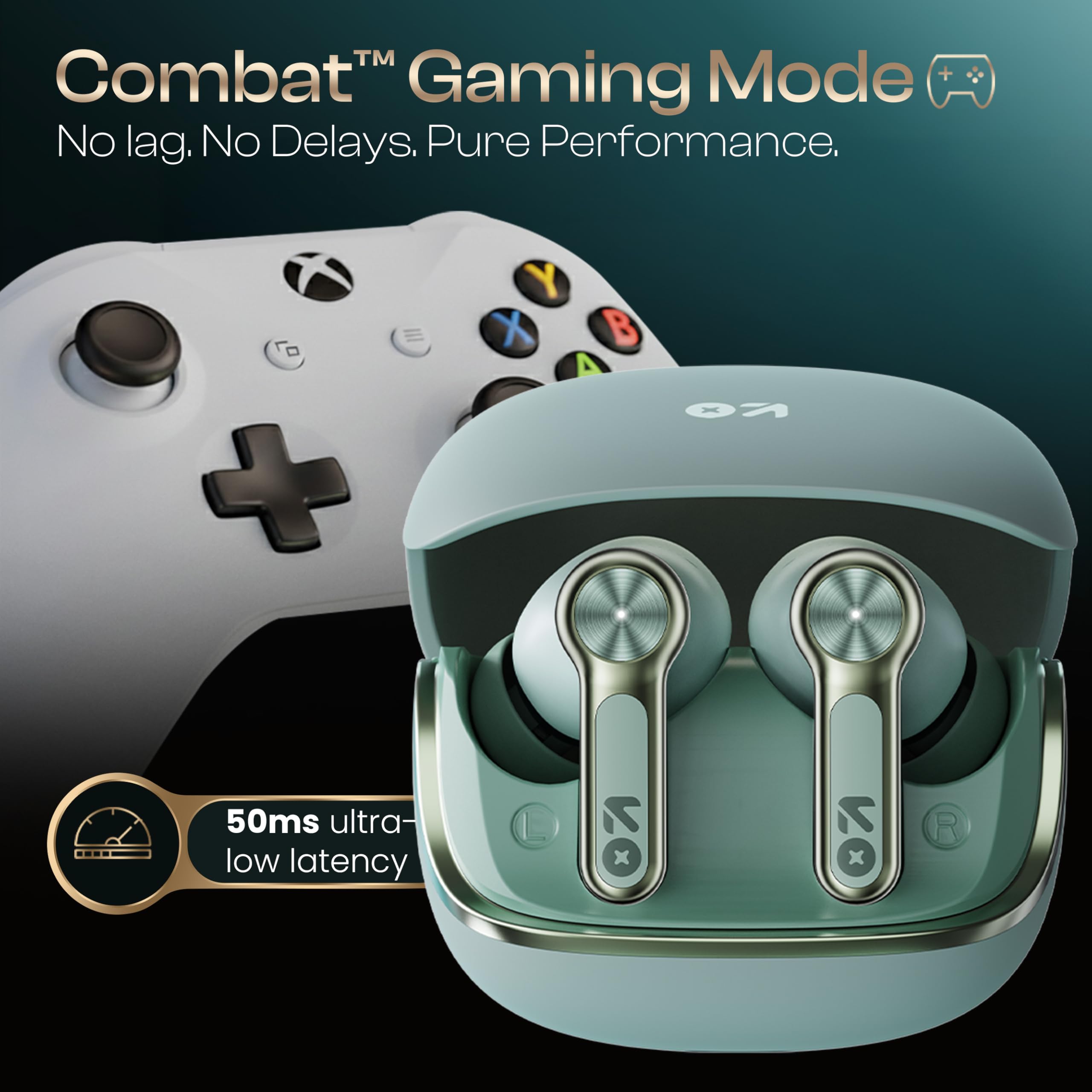 GOBOULT Raven in Ear TWS Earbuds with 70H Playtime, App Support, Quad Mic ENC, Dual Device Pairing, 10mm Bass Driver, 50ms Ultra Low Latency, Bluetooth 5.4 Wireless Earbuds (Ice Mint) - Image 6