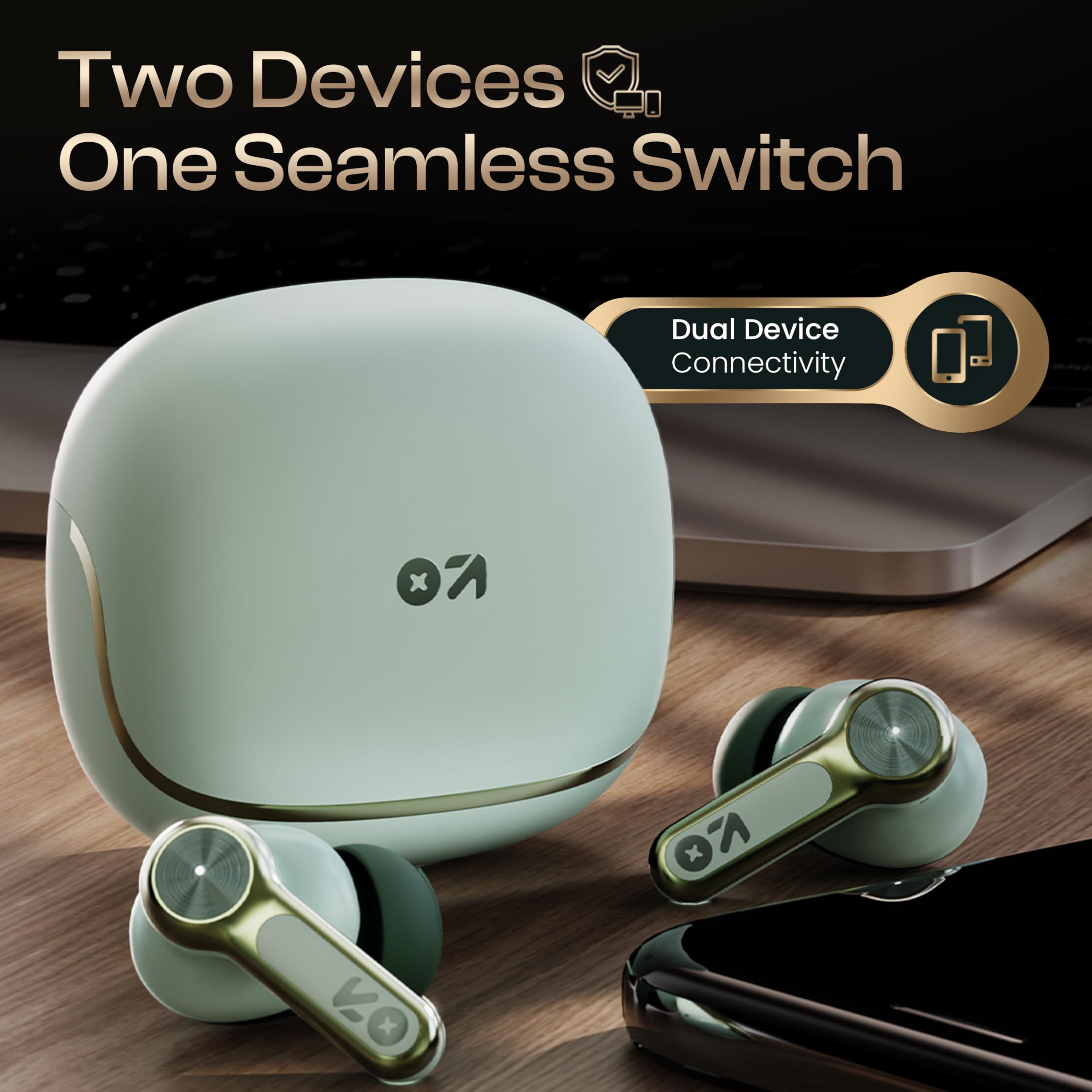 GOBOULT Raven in Ear TWS Earbuds with 70H Playtime, App Support, Quad Mic ENC, Dual Device Pairing, 10mm Bass Driver, 50ms Ultra Low Latency, Bluetooth 5.4 Wireless Earbuds (Ice Mint) - Image 10